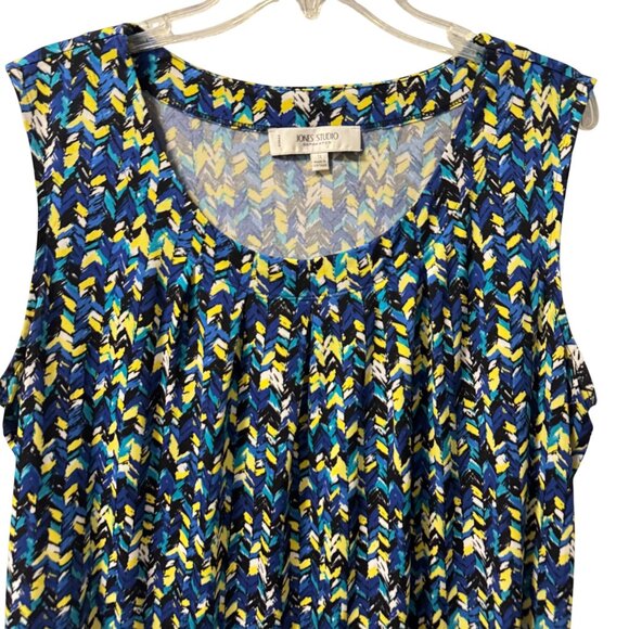 Jones Studio Womens Sleeveless Blouse Sz 1X green multi women blouse - Picture 5 of 12